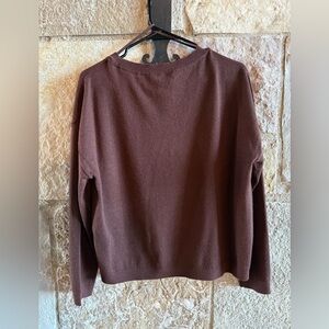 Alice + Olivia Chocolate Crewneck Sweater